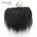 Human Virgin Hair Kinky Straight 13x4 Lace Frontal Closure With Baby Hair,Natural Color